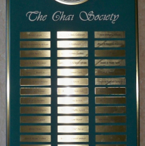 Chai Society Donor Plaque