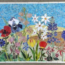Israeli Wildflowers Glass Mosaic